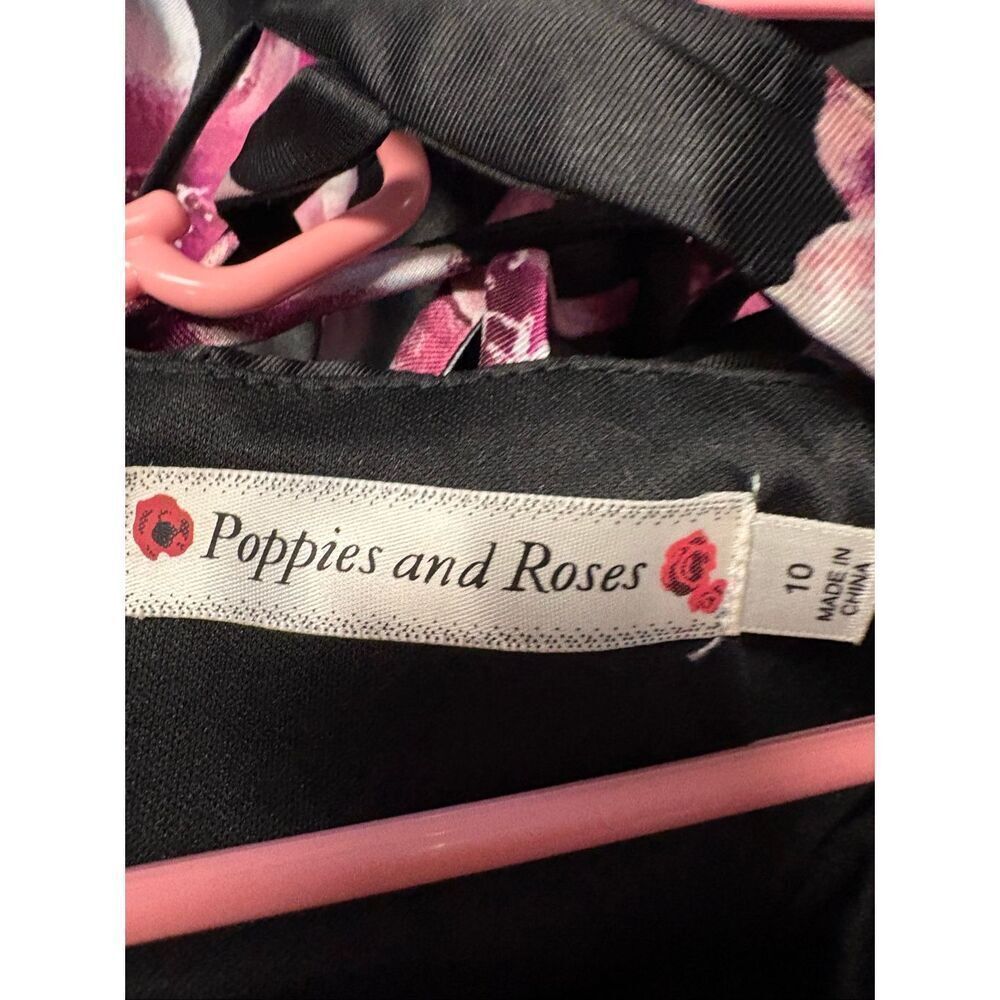 Girls Poppies and Roses Hi-Lo dress size 10 - Picture 2 of 7
